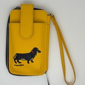 Marc Tetro Dachshund Yellow Dog Wristlet